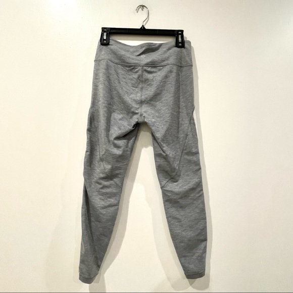 Athleta Grey H-Rise Chaturanga Leggings White Mesh Sides - Picture 3 of 6